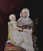 unknow artist Portrat der Mrs. Elisabeth Freake und ihrer Tochter Mary painting